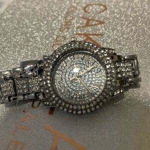 Unlisted Silver Crystal-Accented Women's Watch